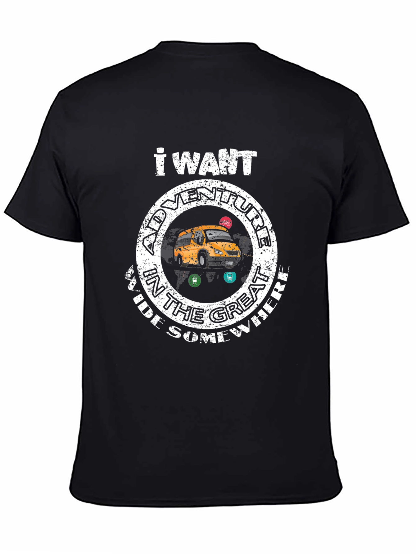 Adventure Somewhere Graphic Tee - Black