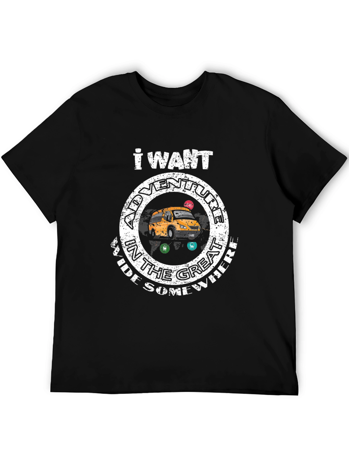 Adventure Somewhere Graphic Tee - Black