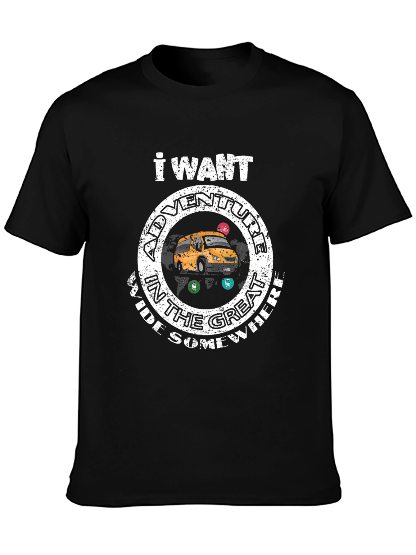 Adventure Somewhere Graphic Tee - Black