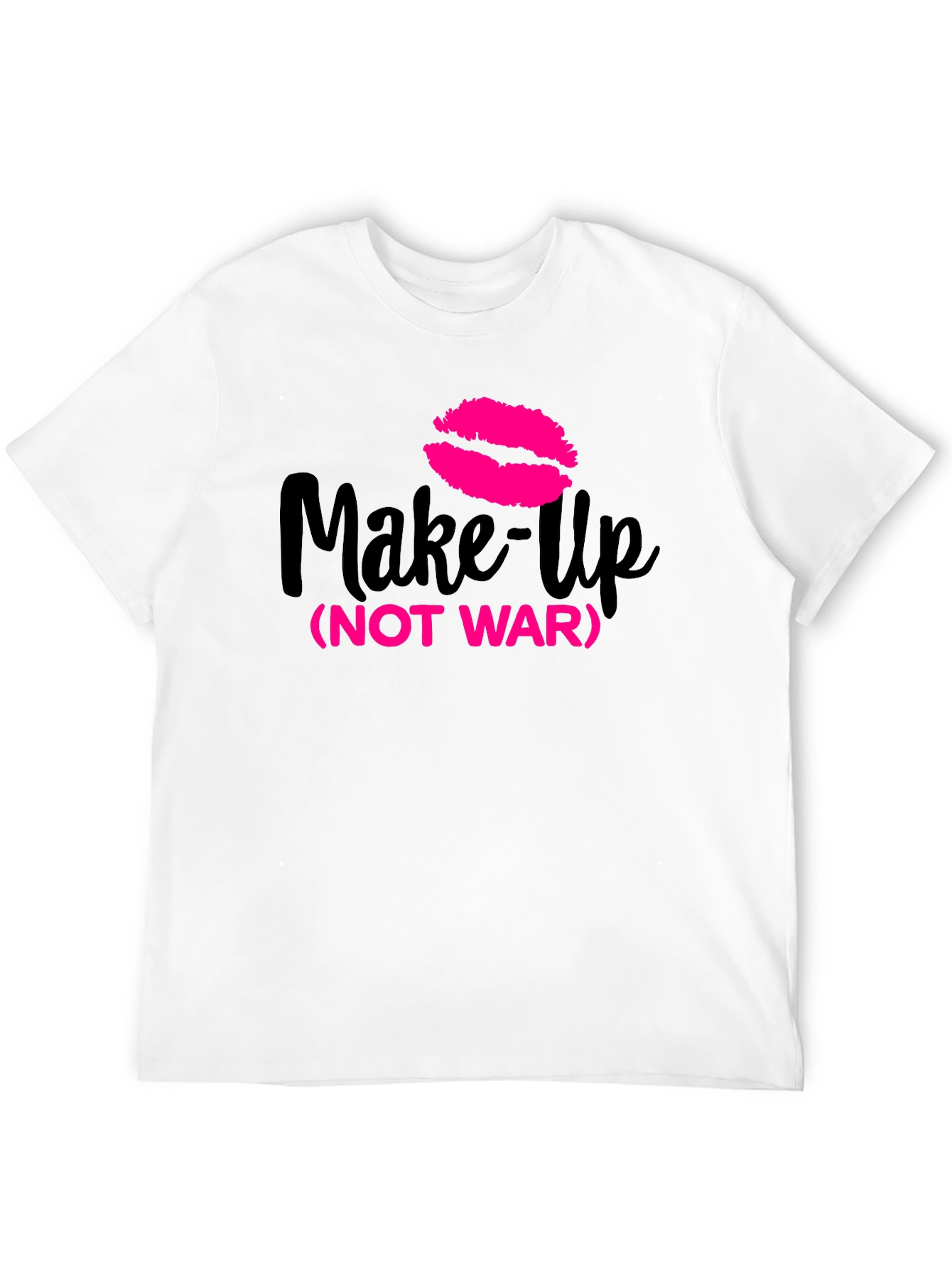 Make-Up Not War Graphic Tee - Trendy Statement Shirt