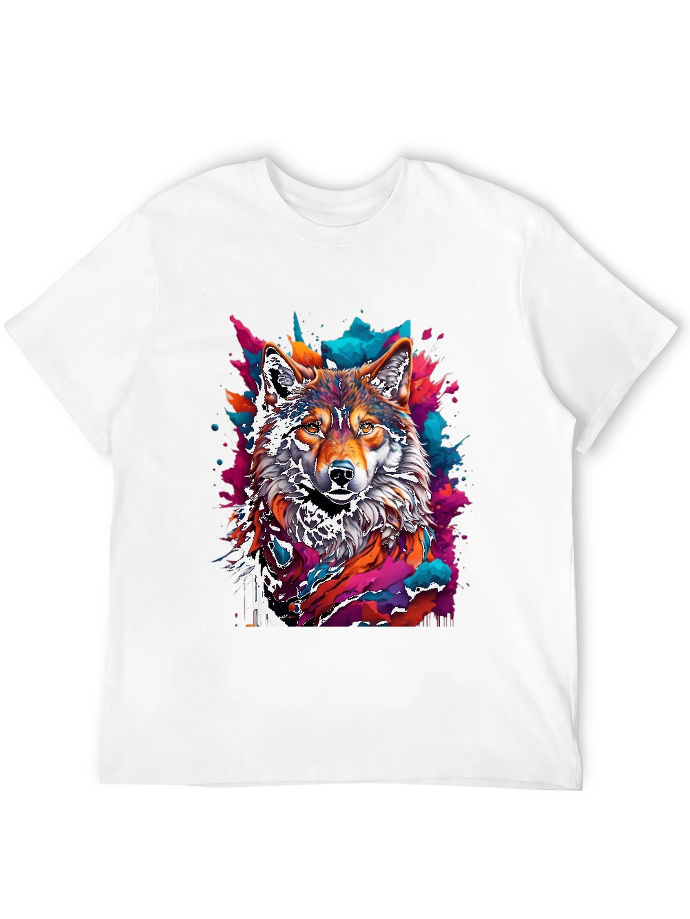 Vivid Wolf Graphic T-Shirt - Unique Design