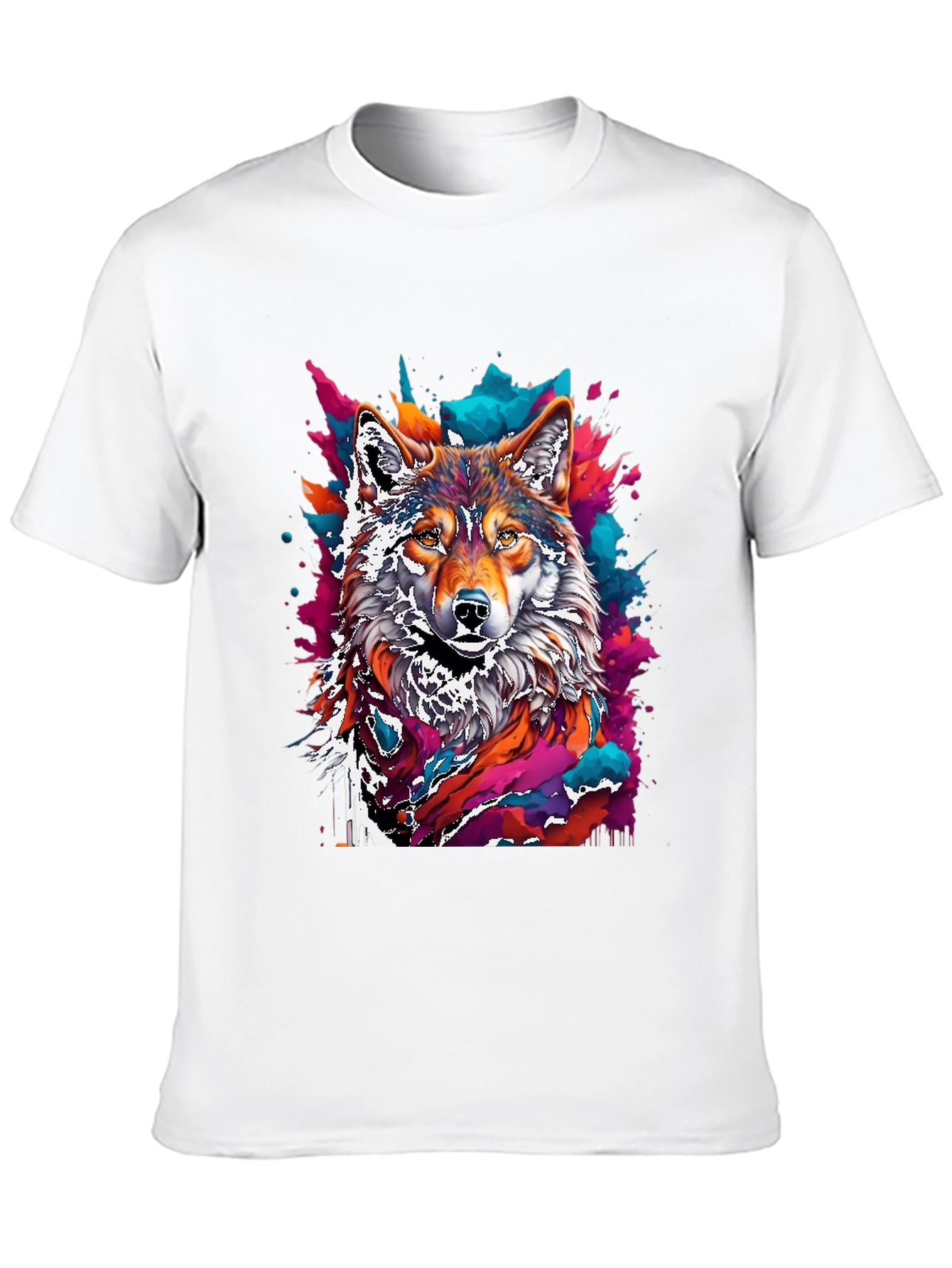 Vivid Wolf Graphic T-Shirt - Unique Design
