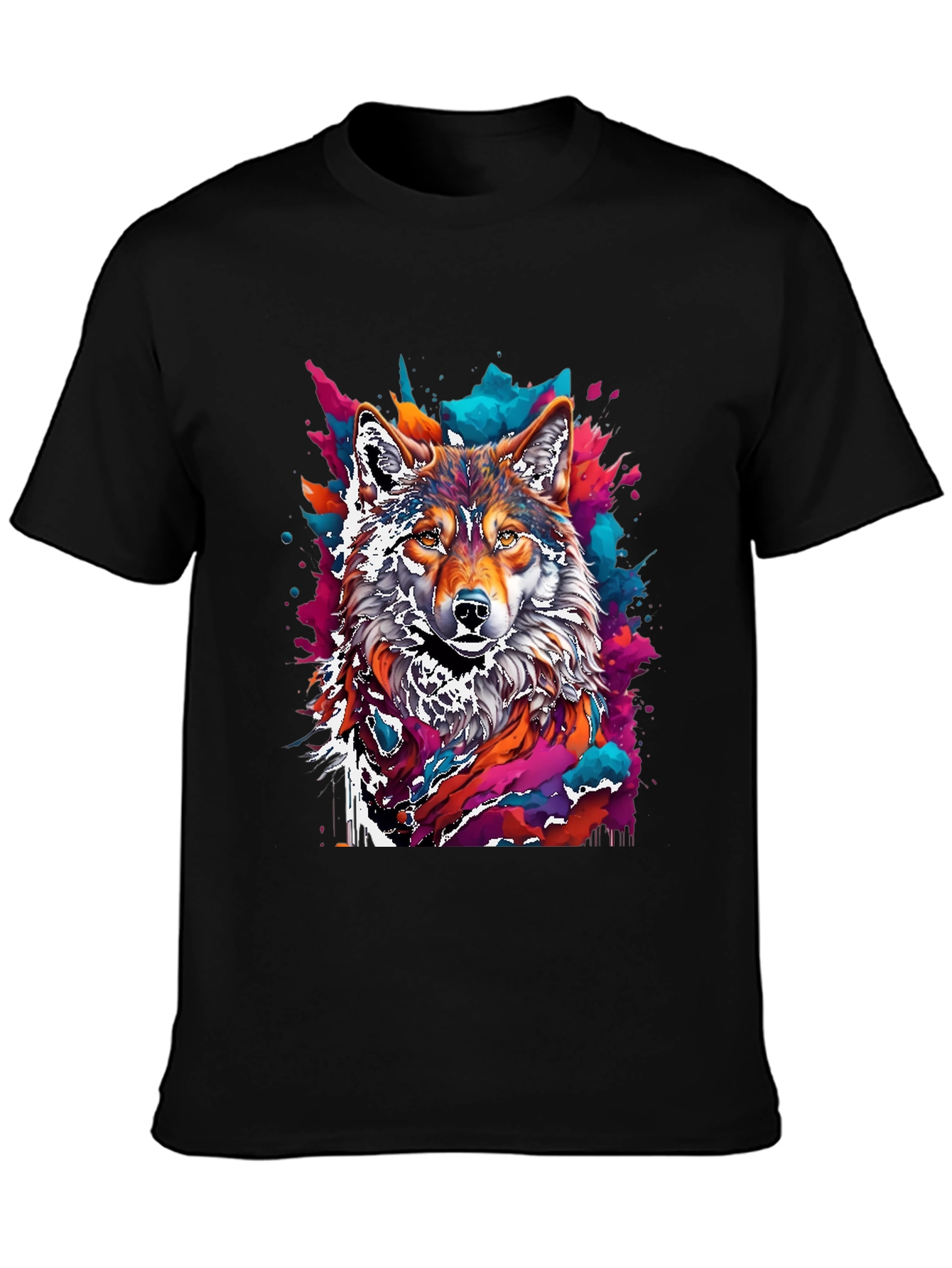 Vivid Wolf Graphic T-Shirt - Unique Design