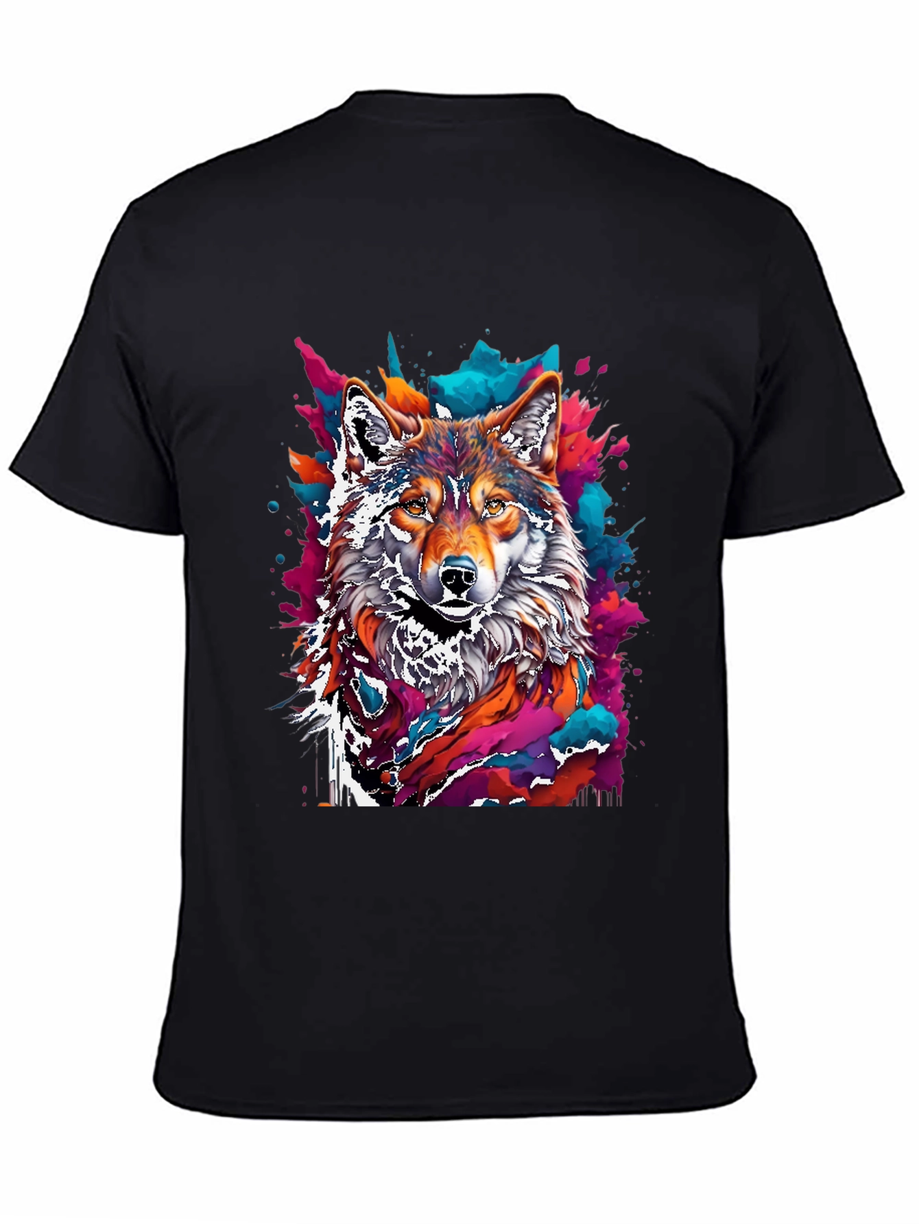 Vivid Wolf Graphic T-Shirt - Unique Design