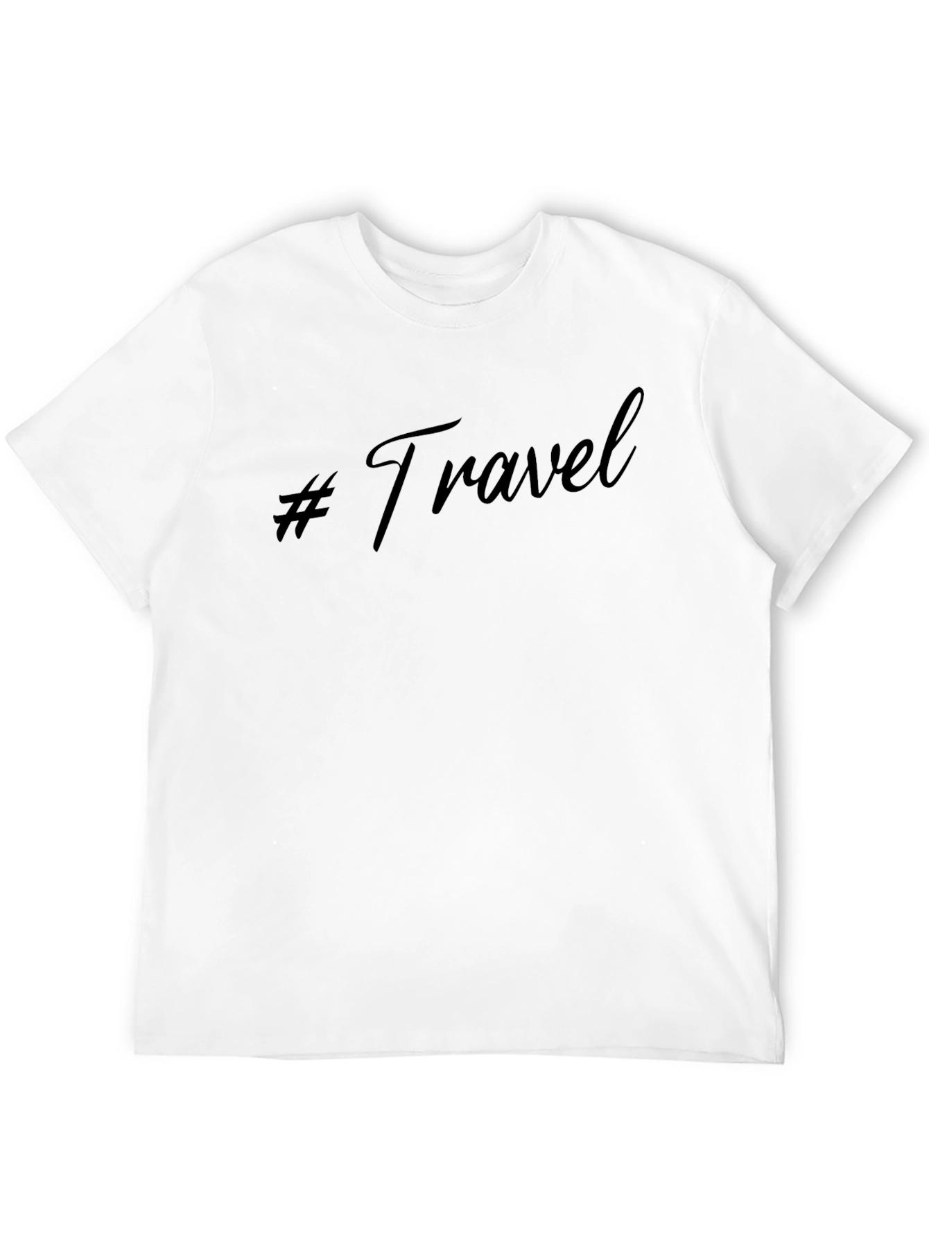 Trendy #Travel Graphic Black T-Shirt