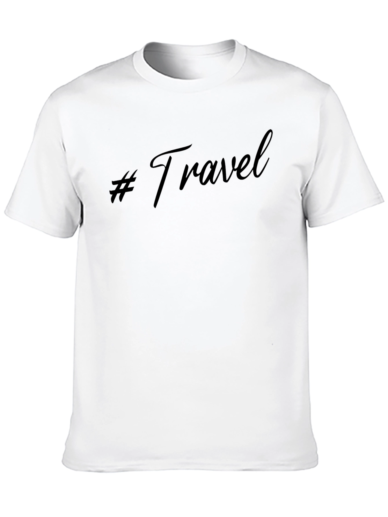 Trendy #Travel Graphic Black T-Shirt