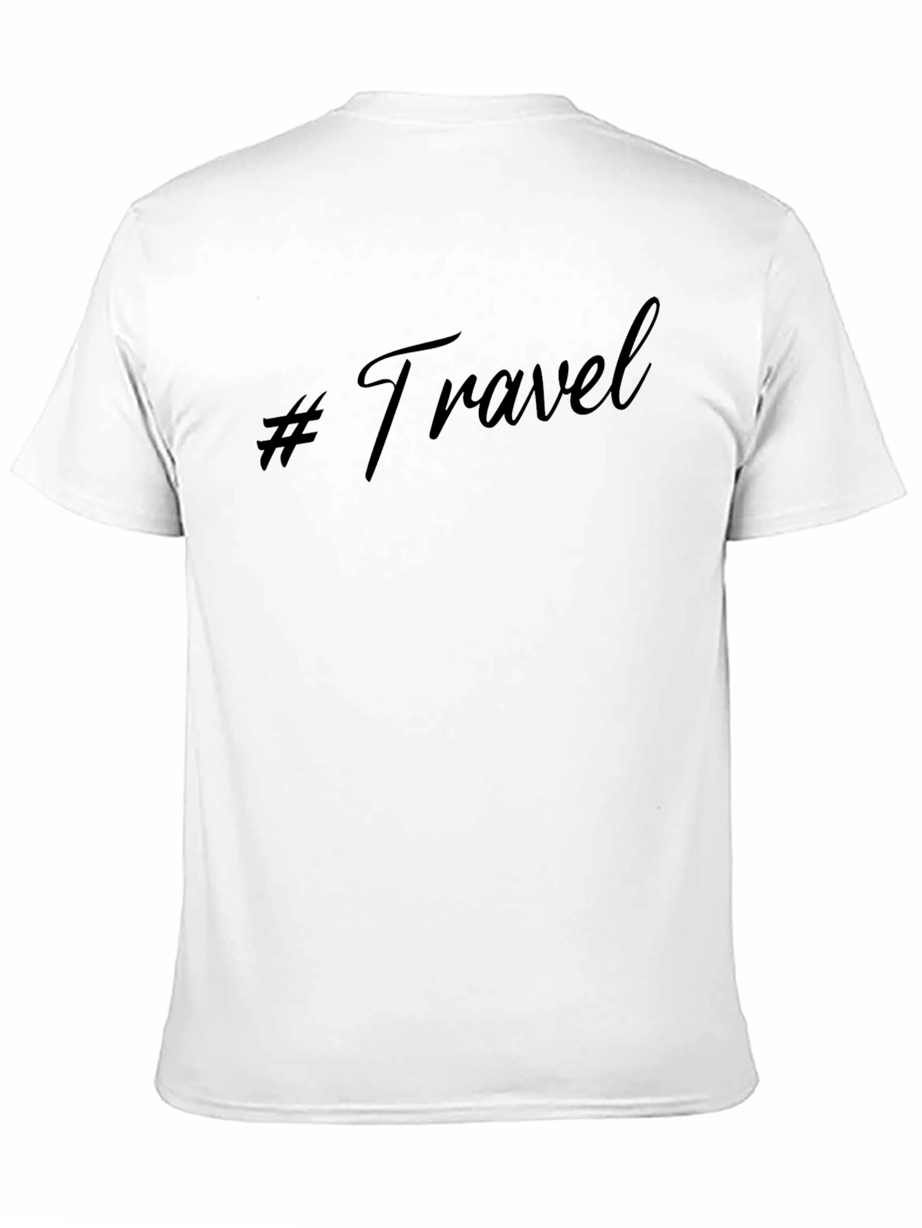 Trendy #Travel Graphic Black T-Shirt