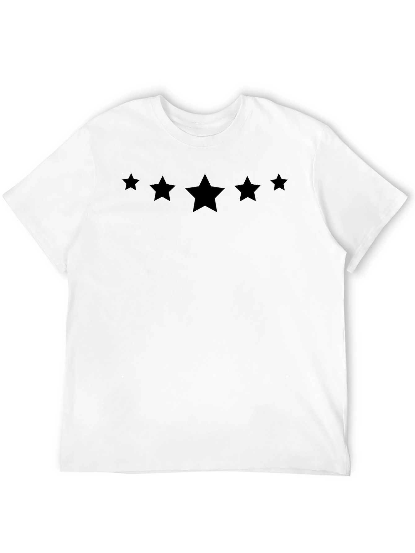 Mens Black Five-Star Graphic Tee