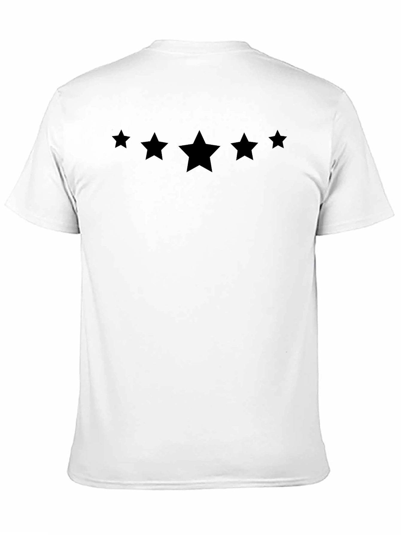 Mens Black Five-Star Graphic Tee