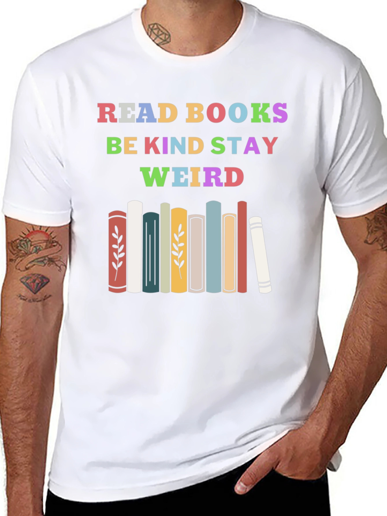 Read Books Be Kind Stay Weird T-Shirt