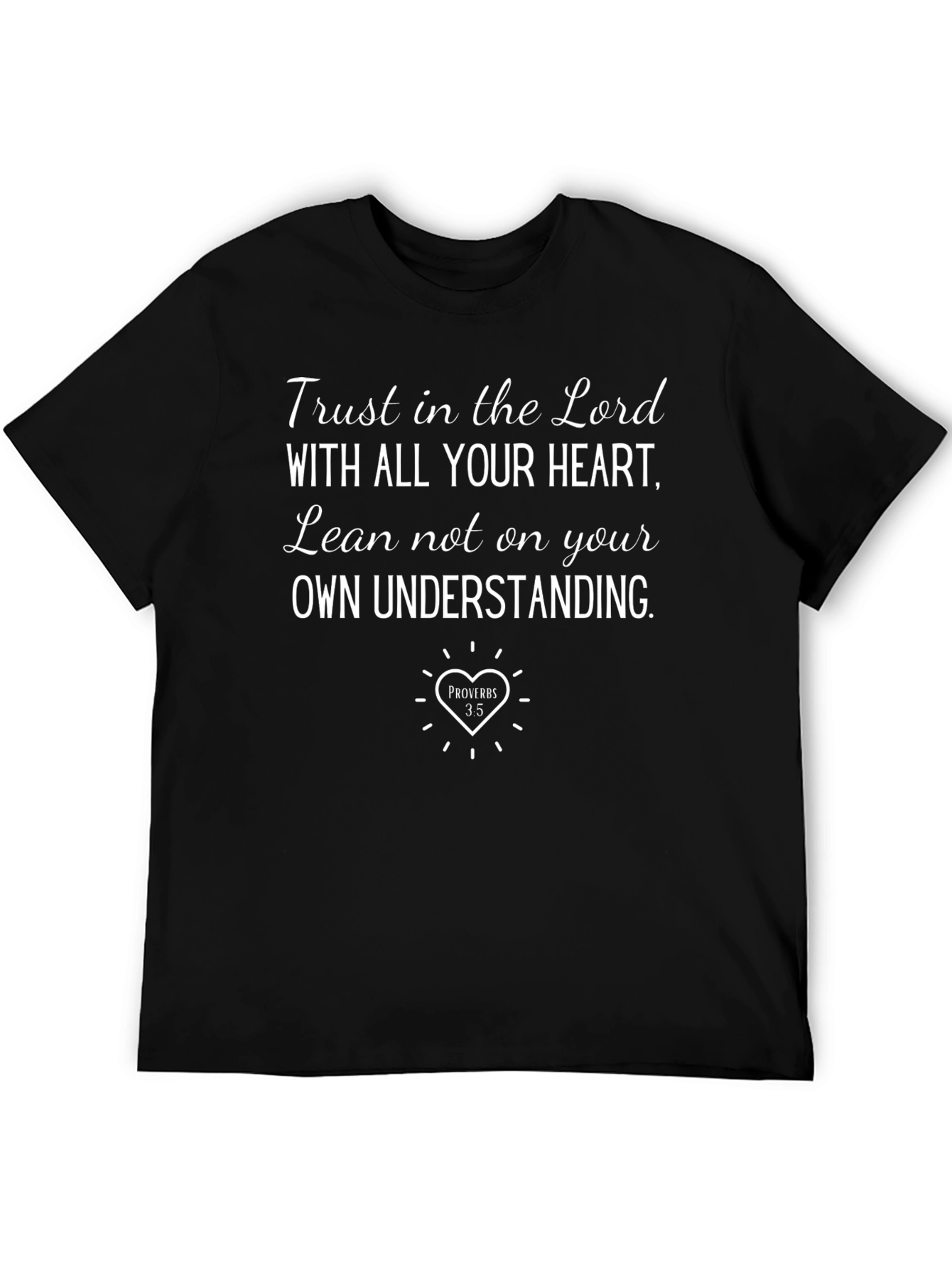 Trust in The Lord Black Graphic T-Shirt