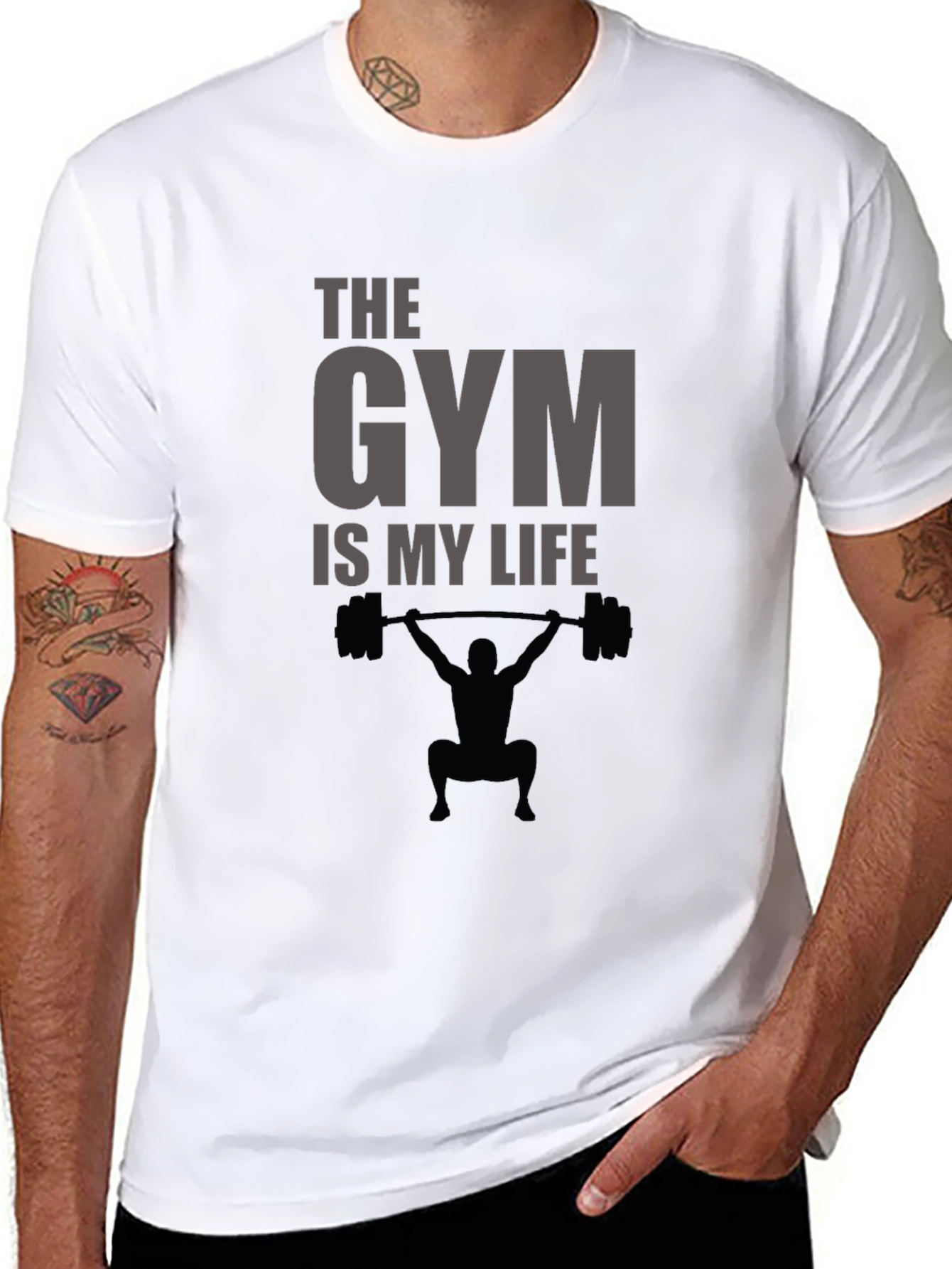 Gym is My Life Black T-Shirt