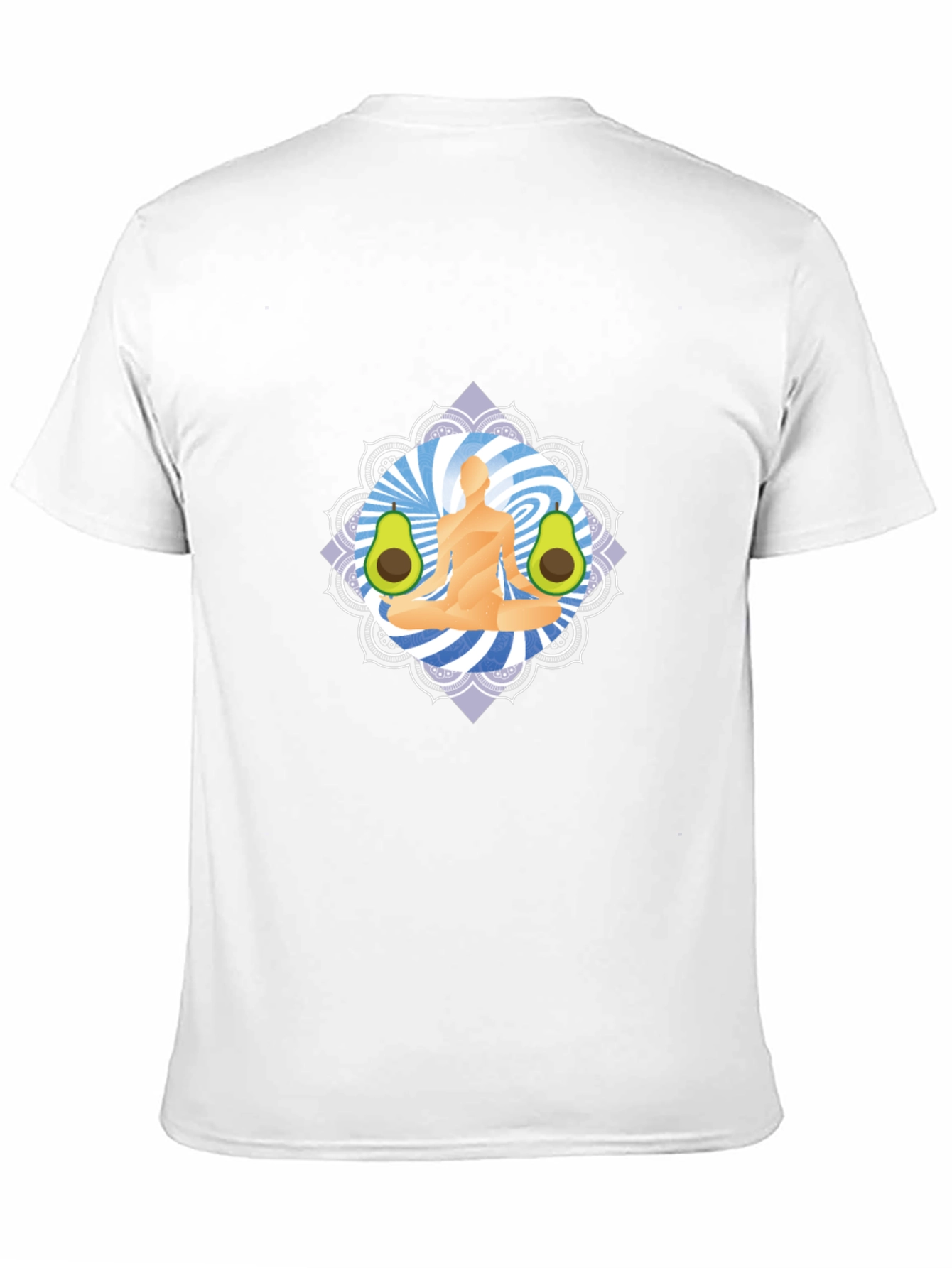 Yoga Avocado Mens Black T-Shirt