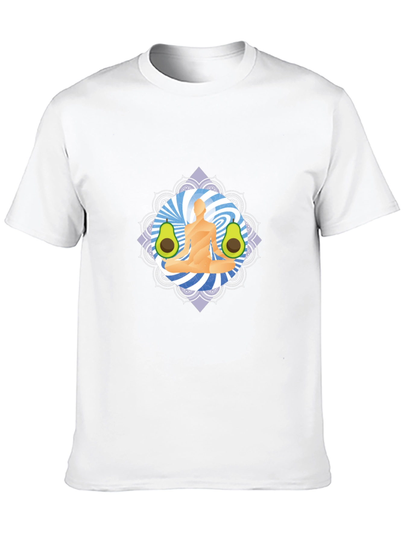 Yoga Avocado Mens Black T-Shirt