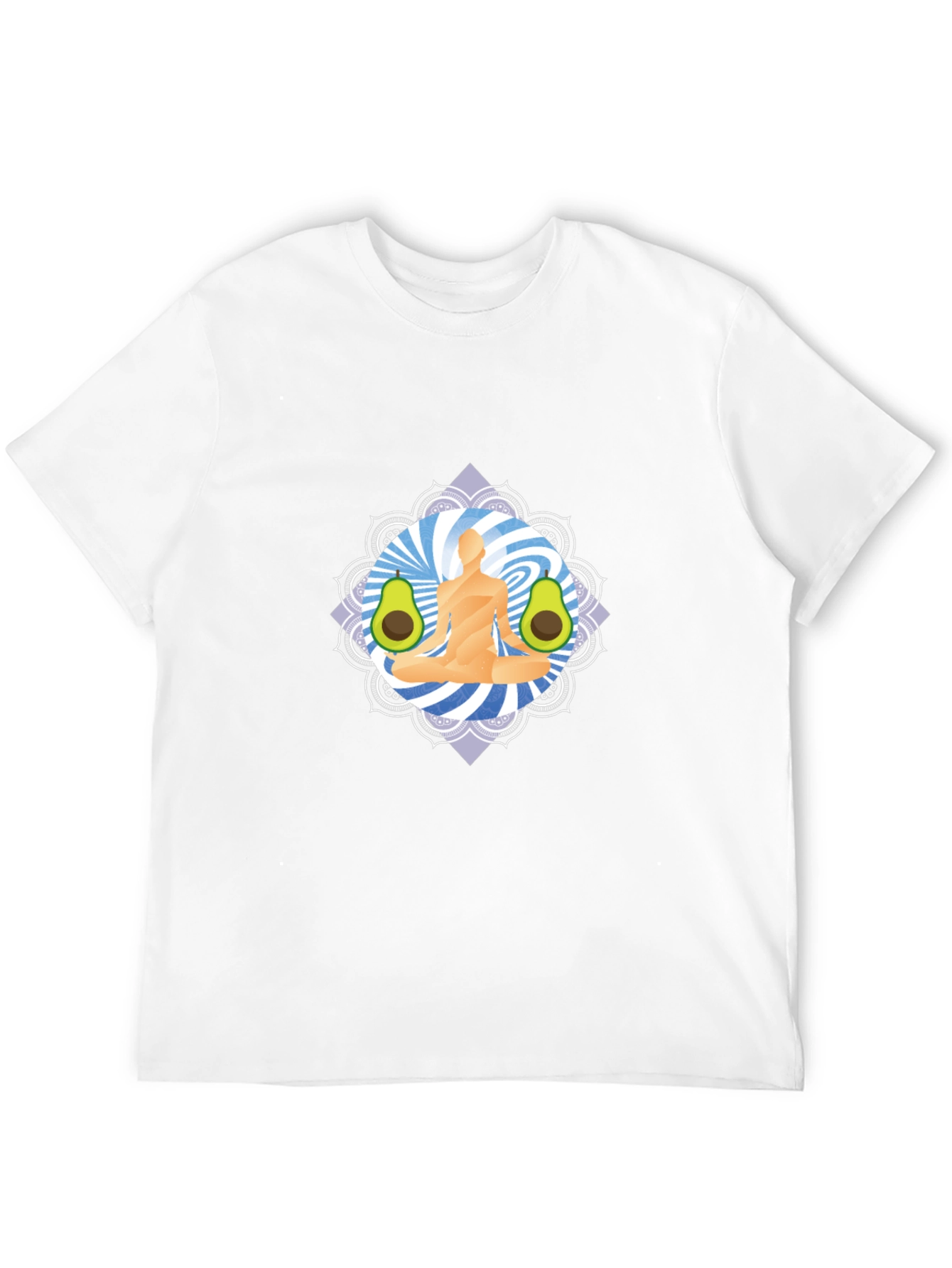 Yoga Avocado Mens Black T-Shirt