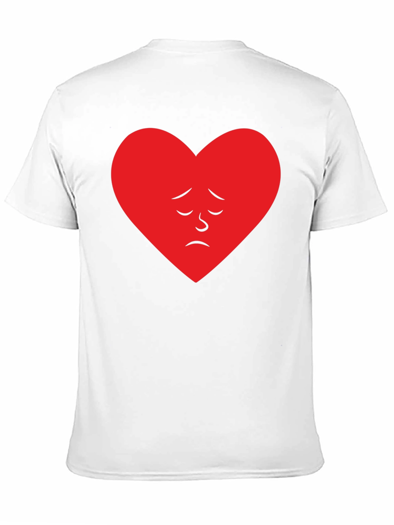 Sad Heart Graphic Tee - Black Cotton Casual Shirt