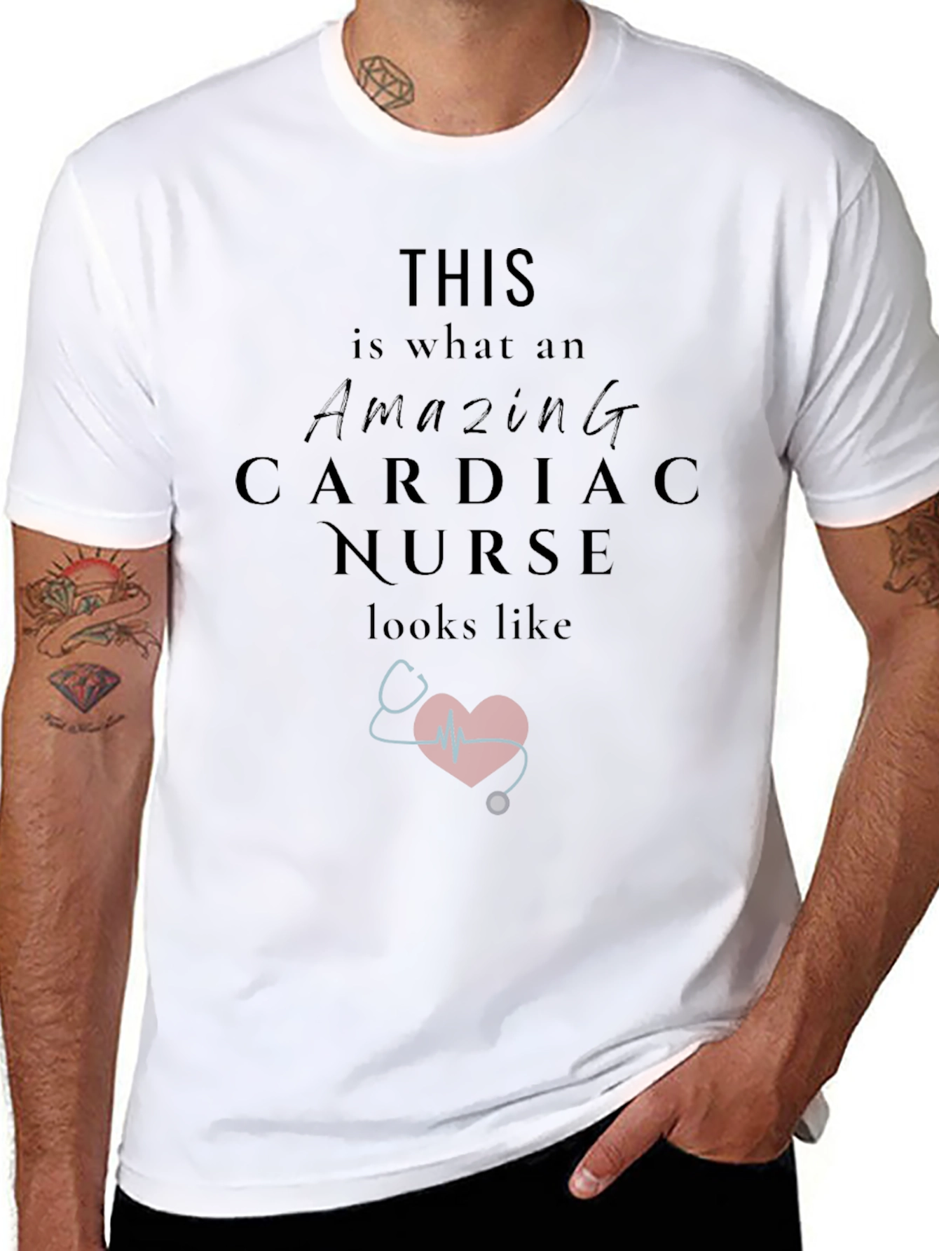 Amazing Cardiac Nurse Graphic T-Shirt