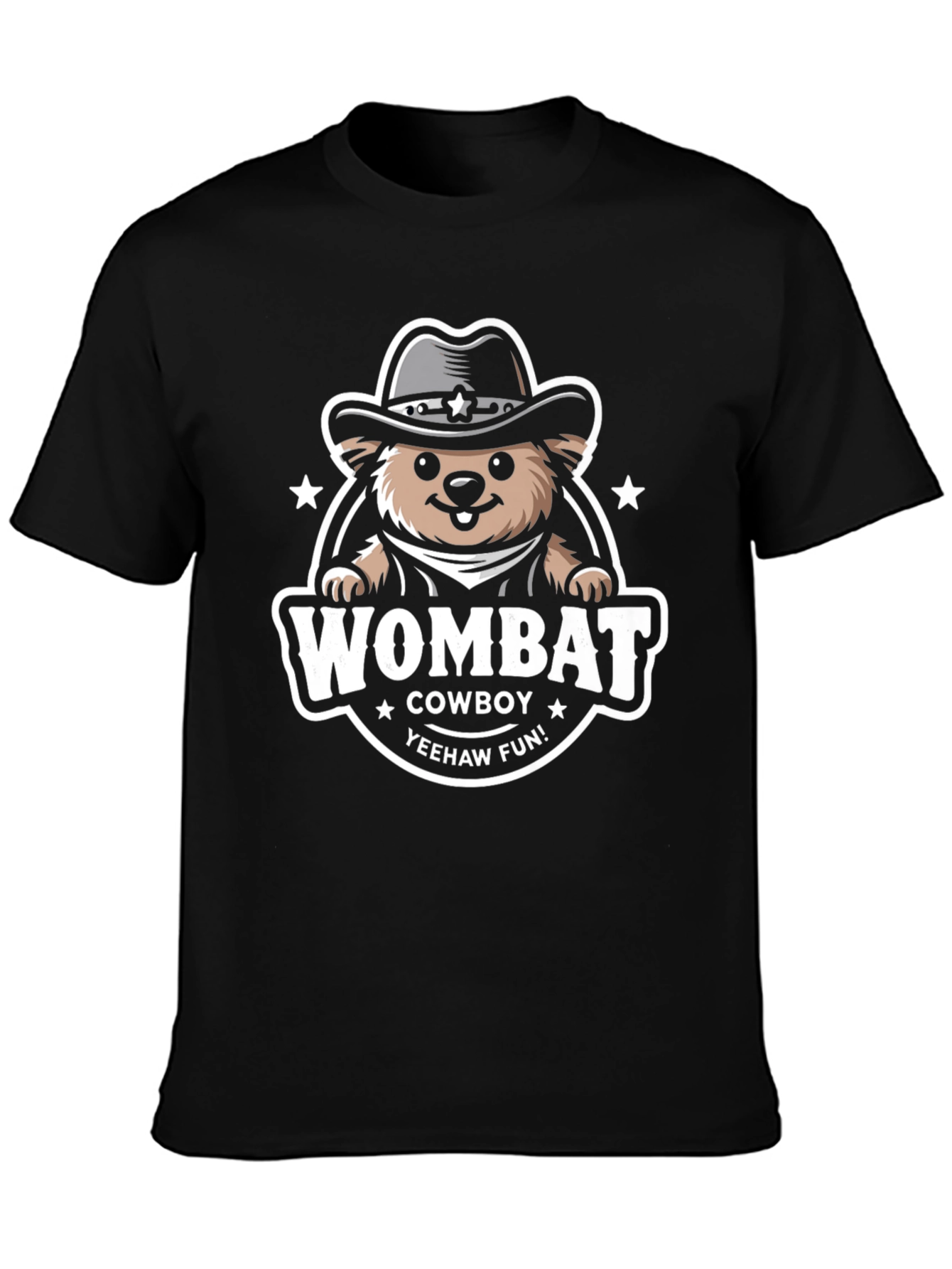 Wombat Cowboy T-Shirt - Yeehaw Fun!