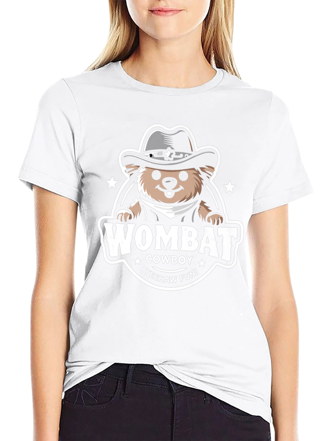 Wombat Cowboy T-Shirt - Yeehaw Fun!