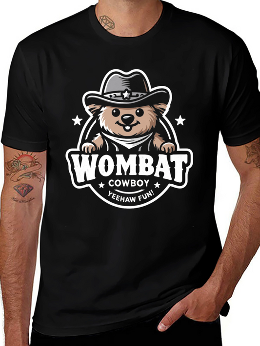 Wombat Cowboy T-Shirt - Yeehaw Fun!