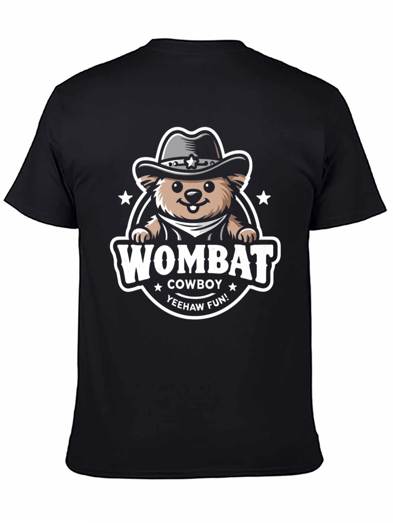Wombat Cowboy T-Shirt - Yeehaw Fun!
