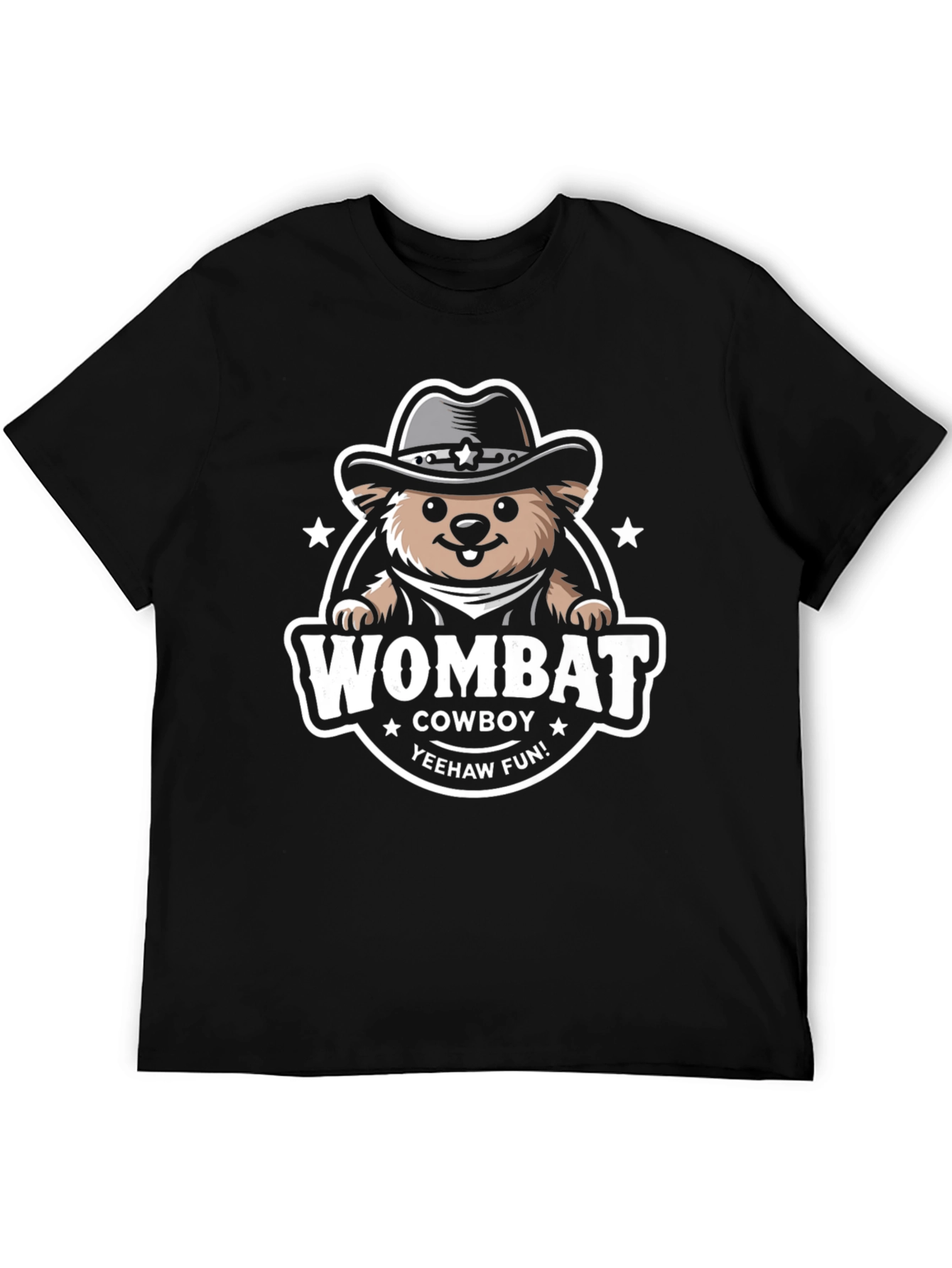 Wombat Cowboy T-Shirt - Yeehaw Fun!