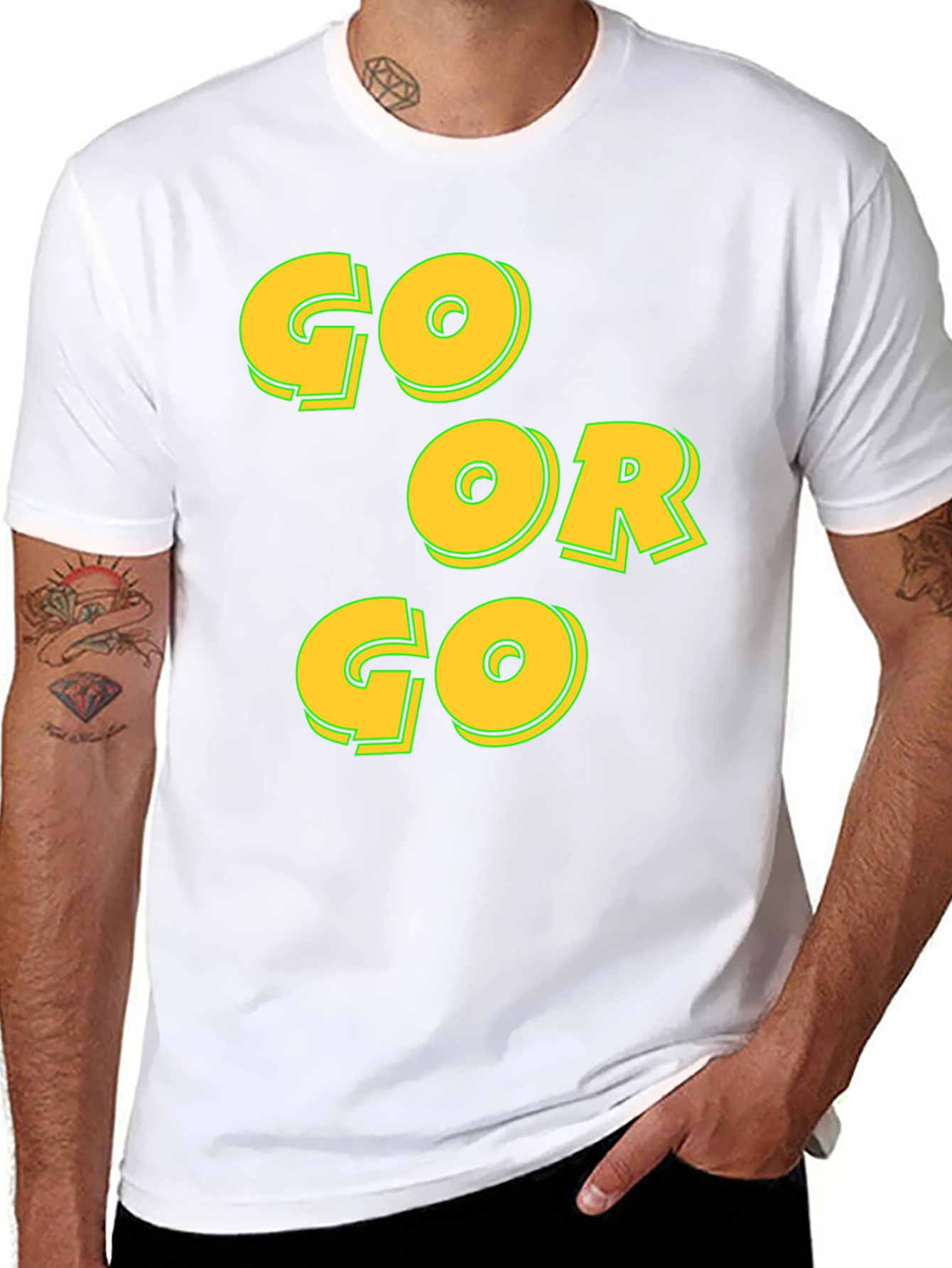Go or Go Black T-Shirt - Motivational Tee
