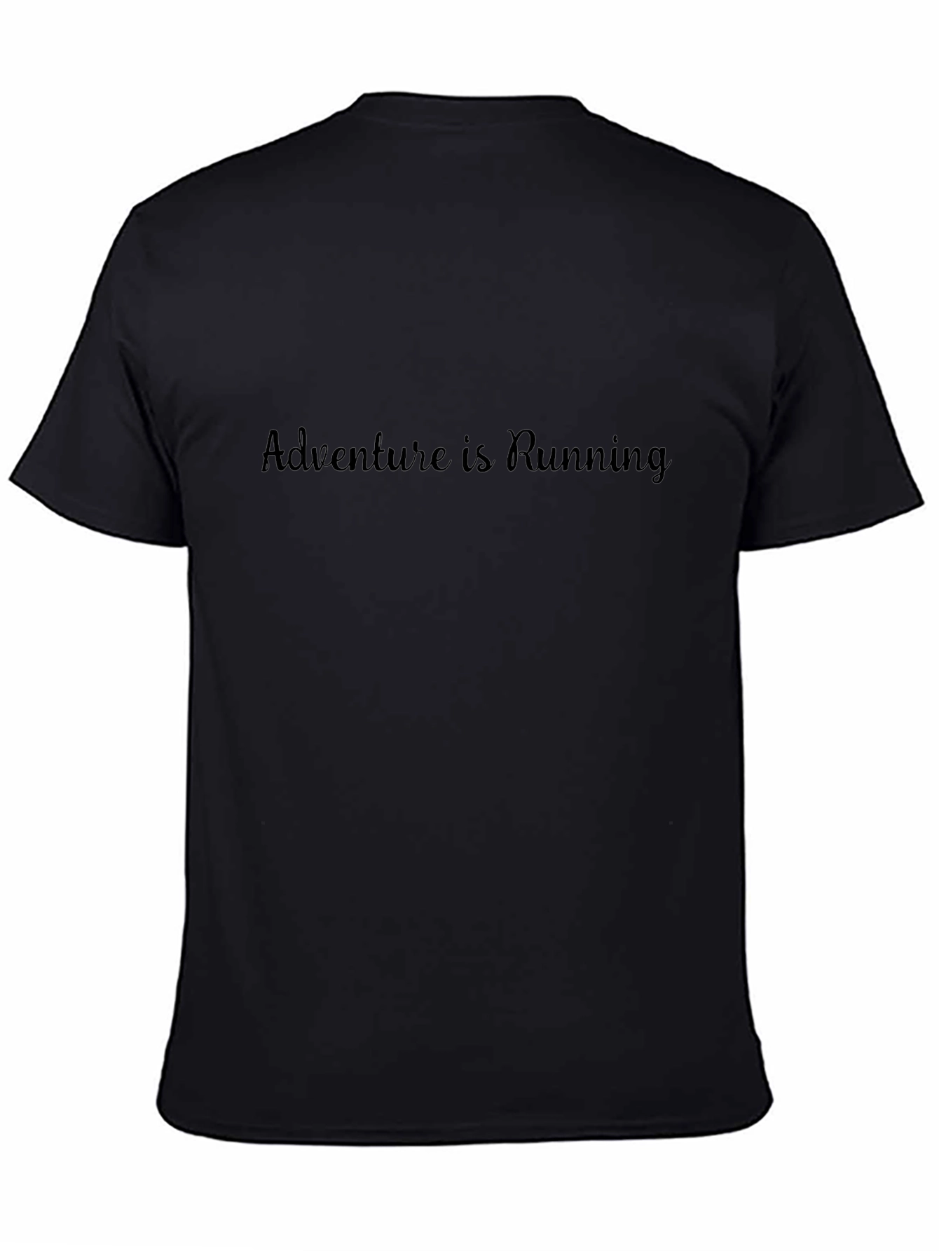 Adventure is Running Black T-Shirt
