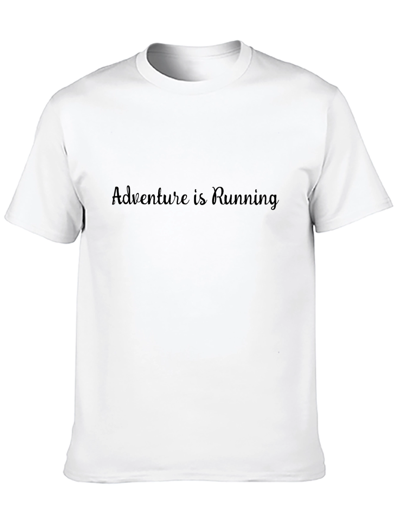 Adventure is Running Black T-Shirt
