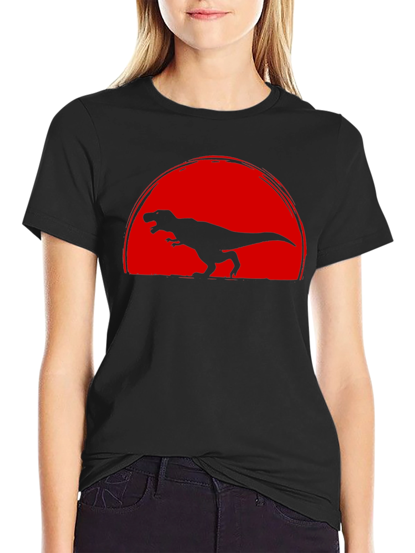 Dinosaur Sunset Graphic T-Shirt
