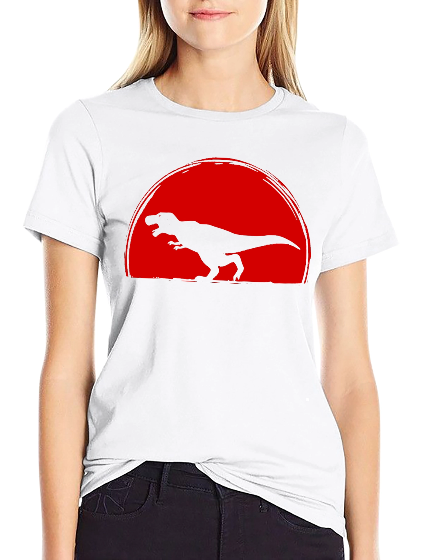Dinosaur Sunset Graphic T-Shirt