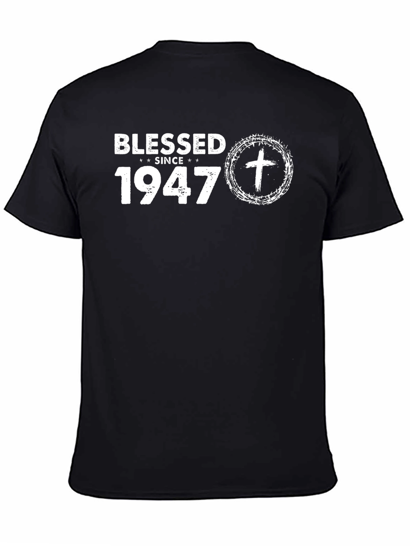 Blessed Since 1947 Black Graphic Tee