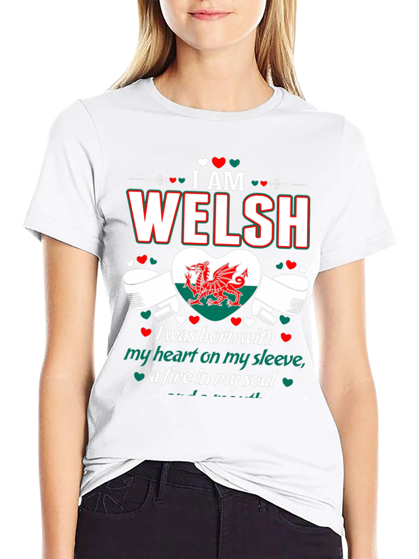 I Am Welsh T-Shirt - Dragon Heart Design