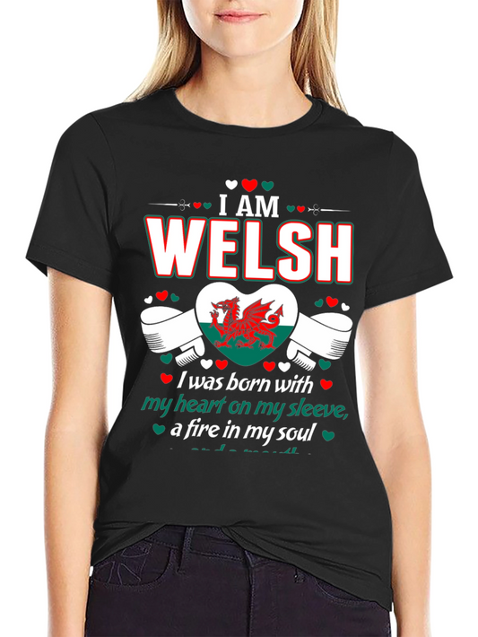 I Am Welsh T-Shirt - Dragon Heart Design