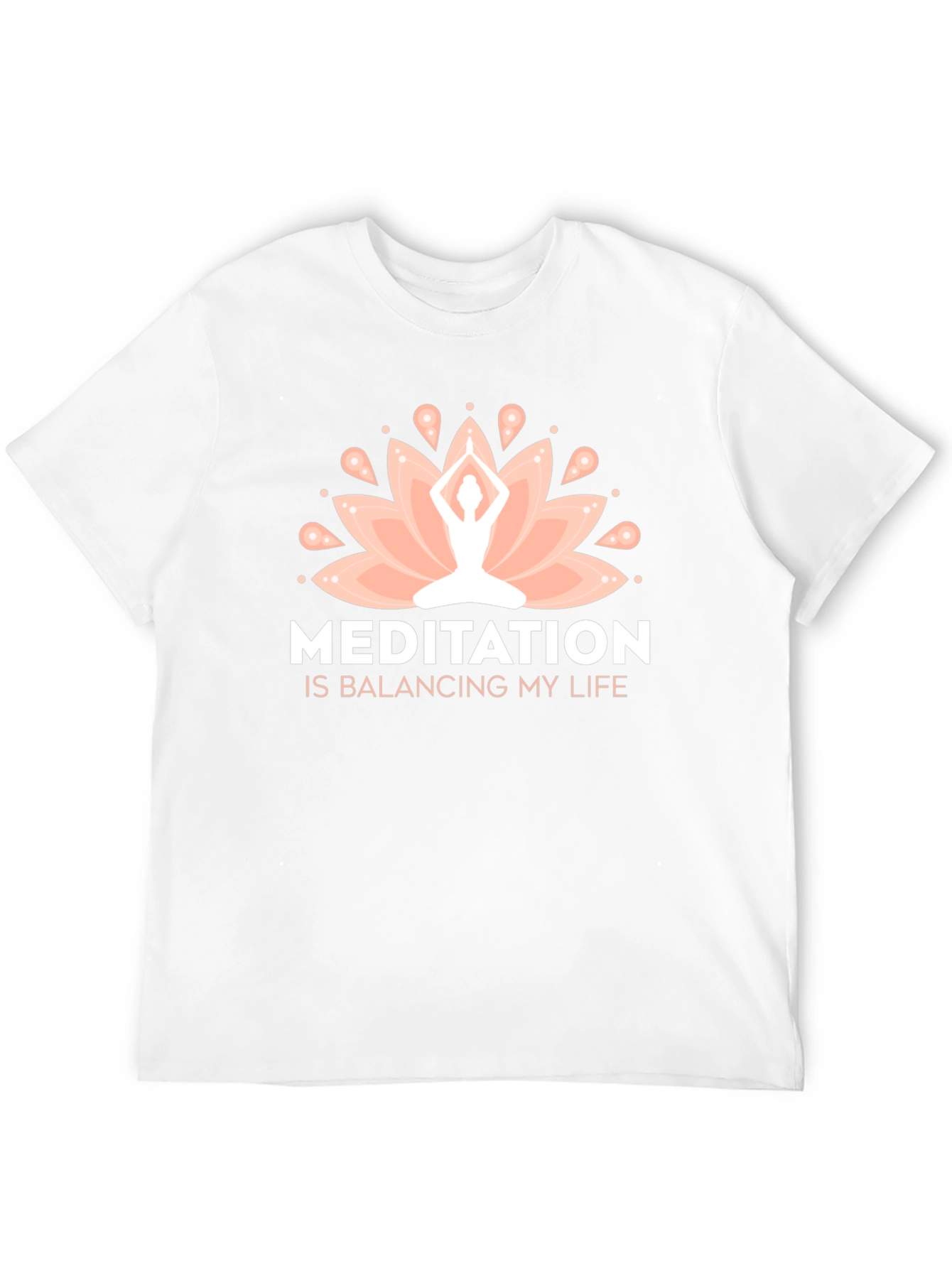Meditation Balancing Life Black T-Shirt