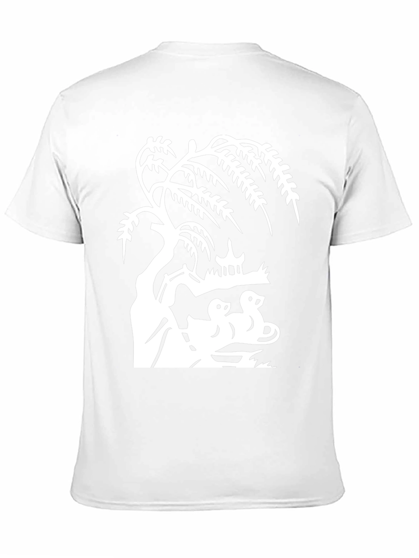 Willow Tree and Duck Pond Black T-Shirt