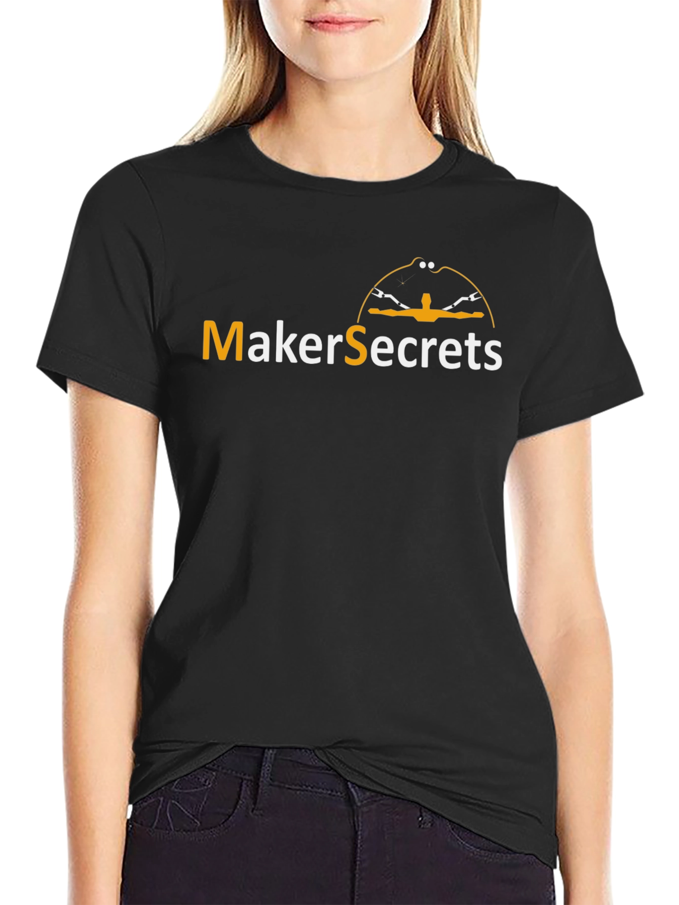MakerSecrets Graphic Tee - Black Cotton T-Shirt