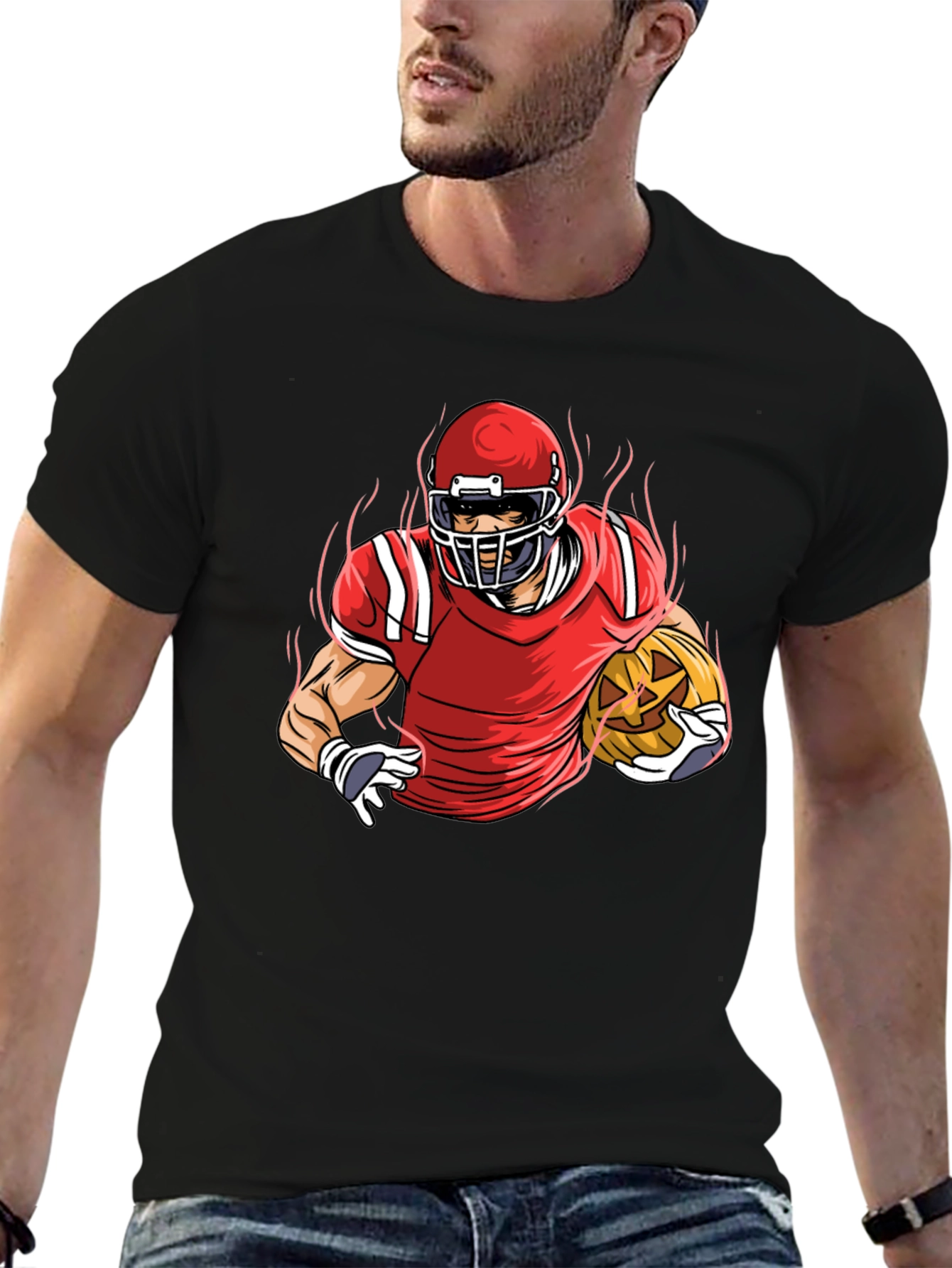Football Pumpkin T-Shirt