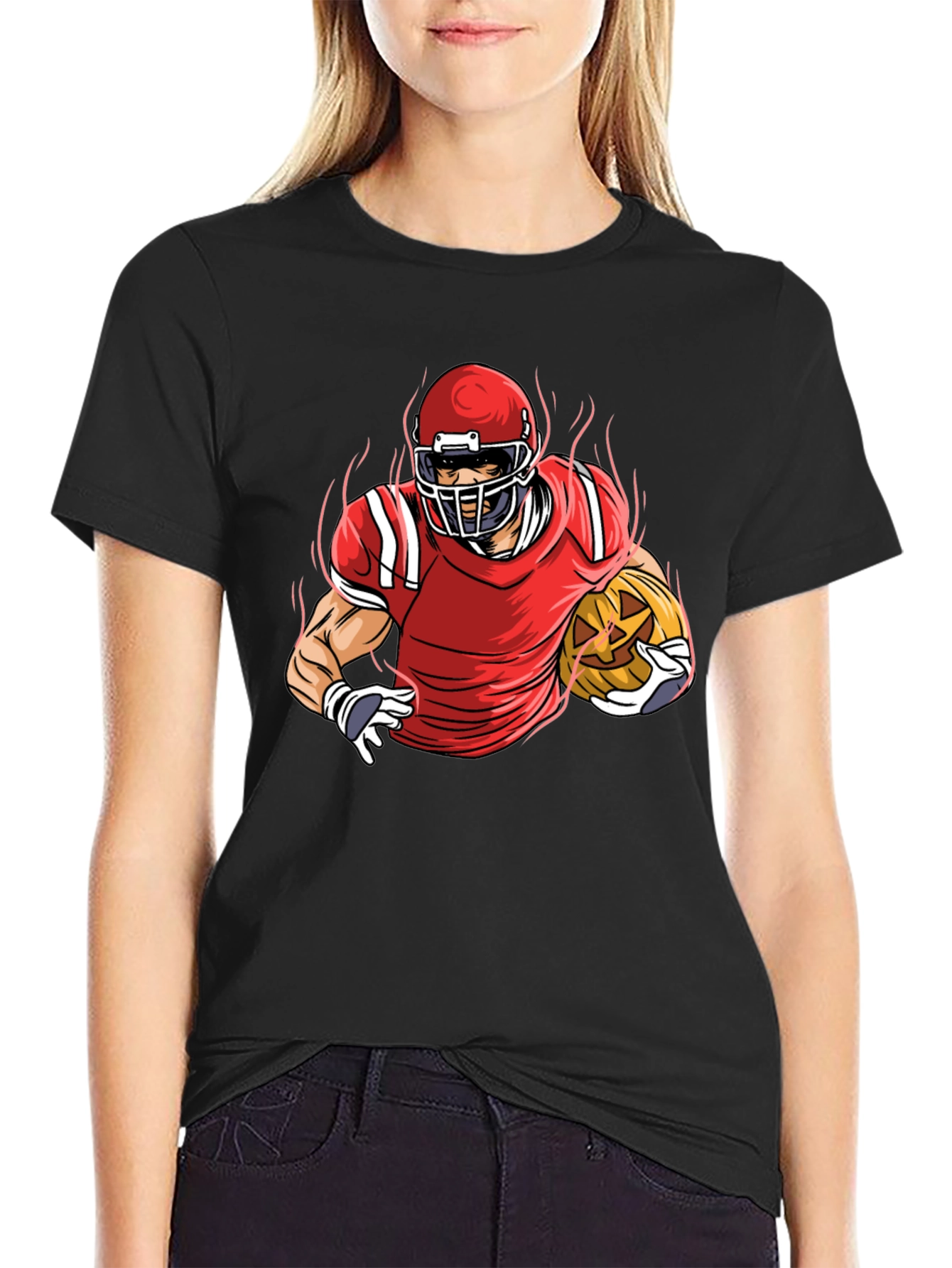 Football Pumpkin T-Shirt