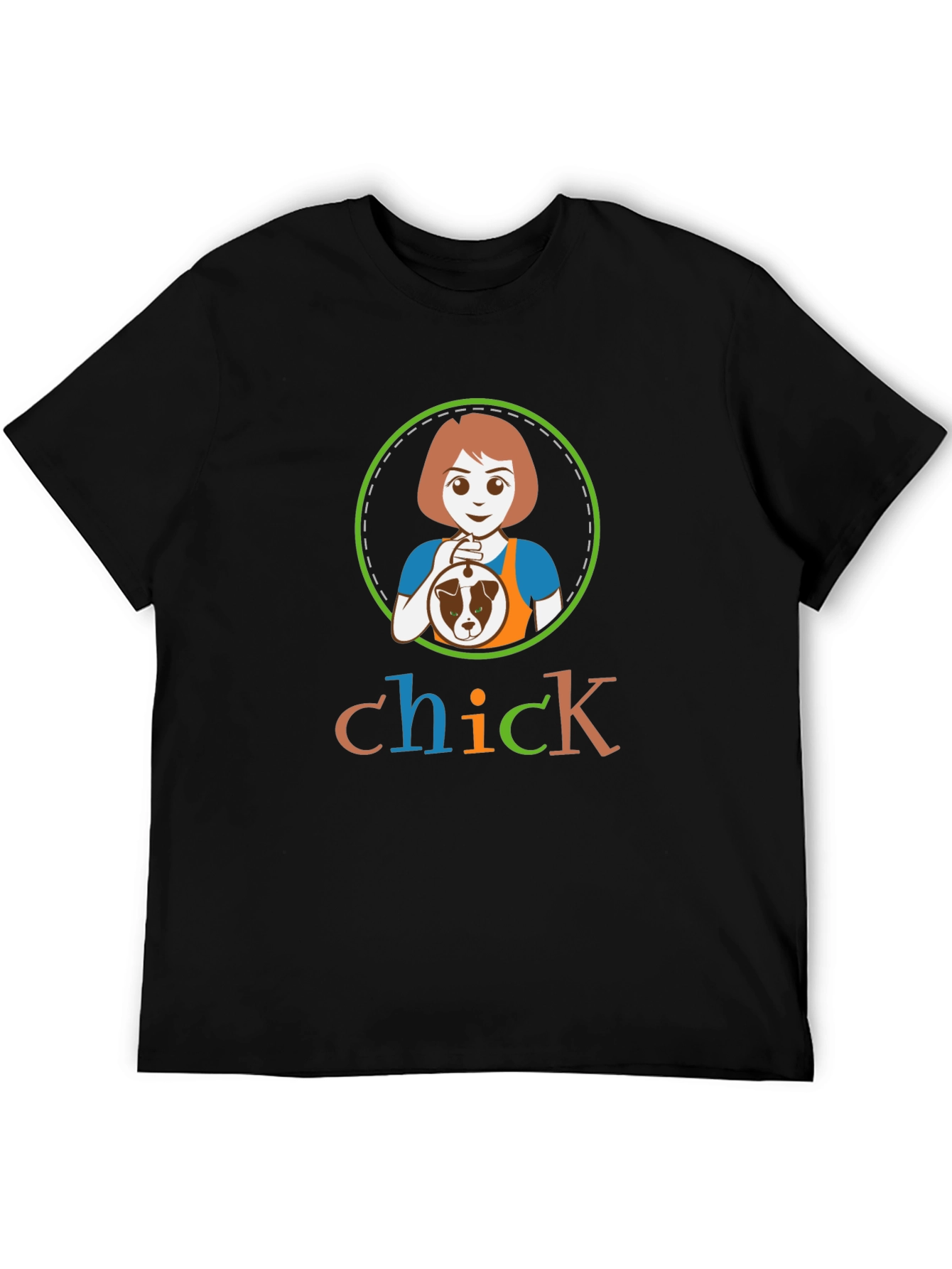 Stylish Black T-Shirt with Chick Graphic