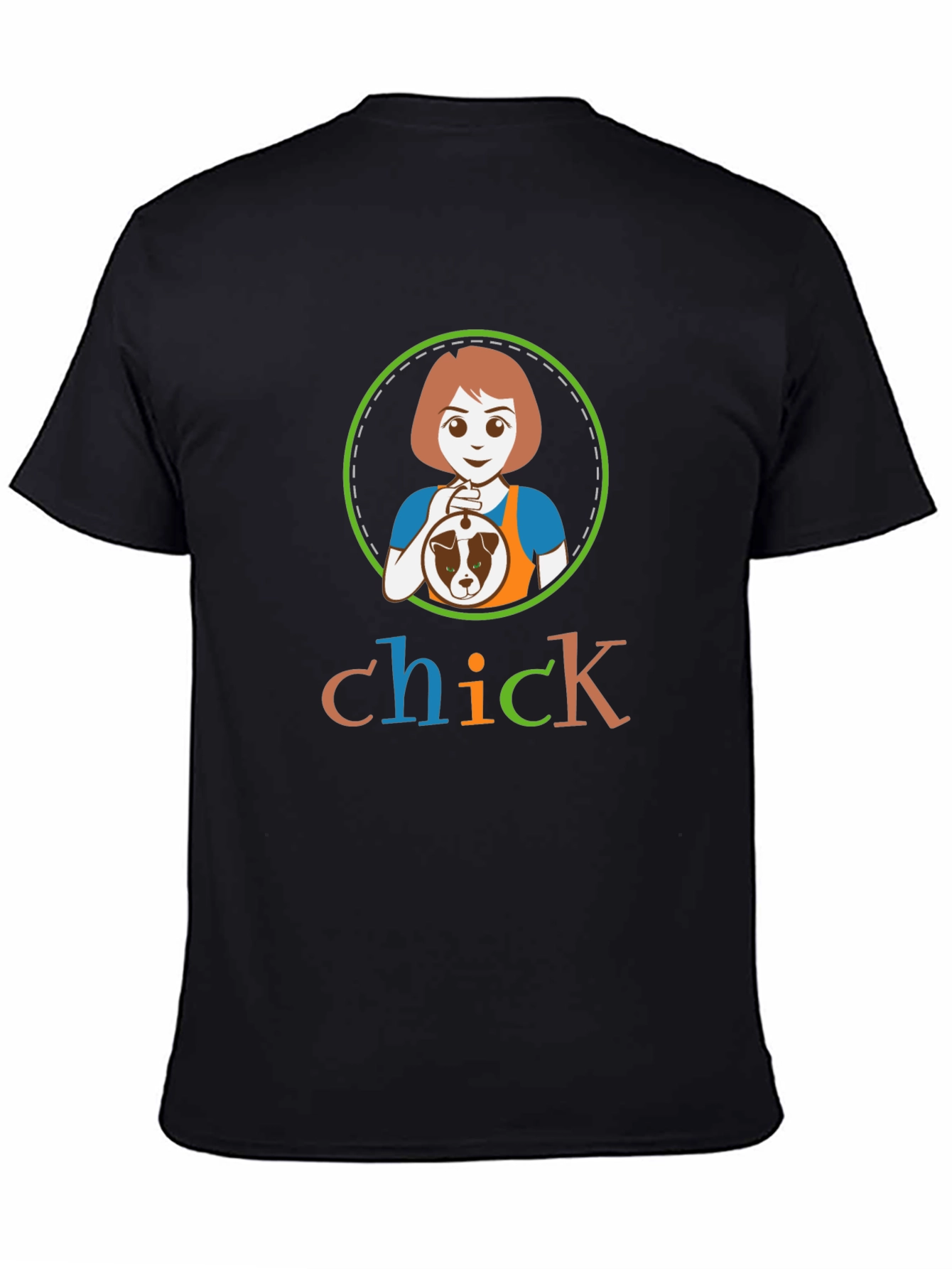 Stylish Black T-Shirt with Chick Graphic