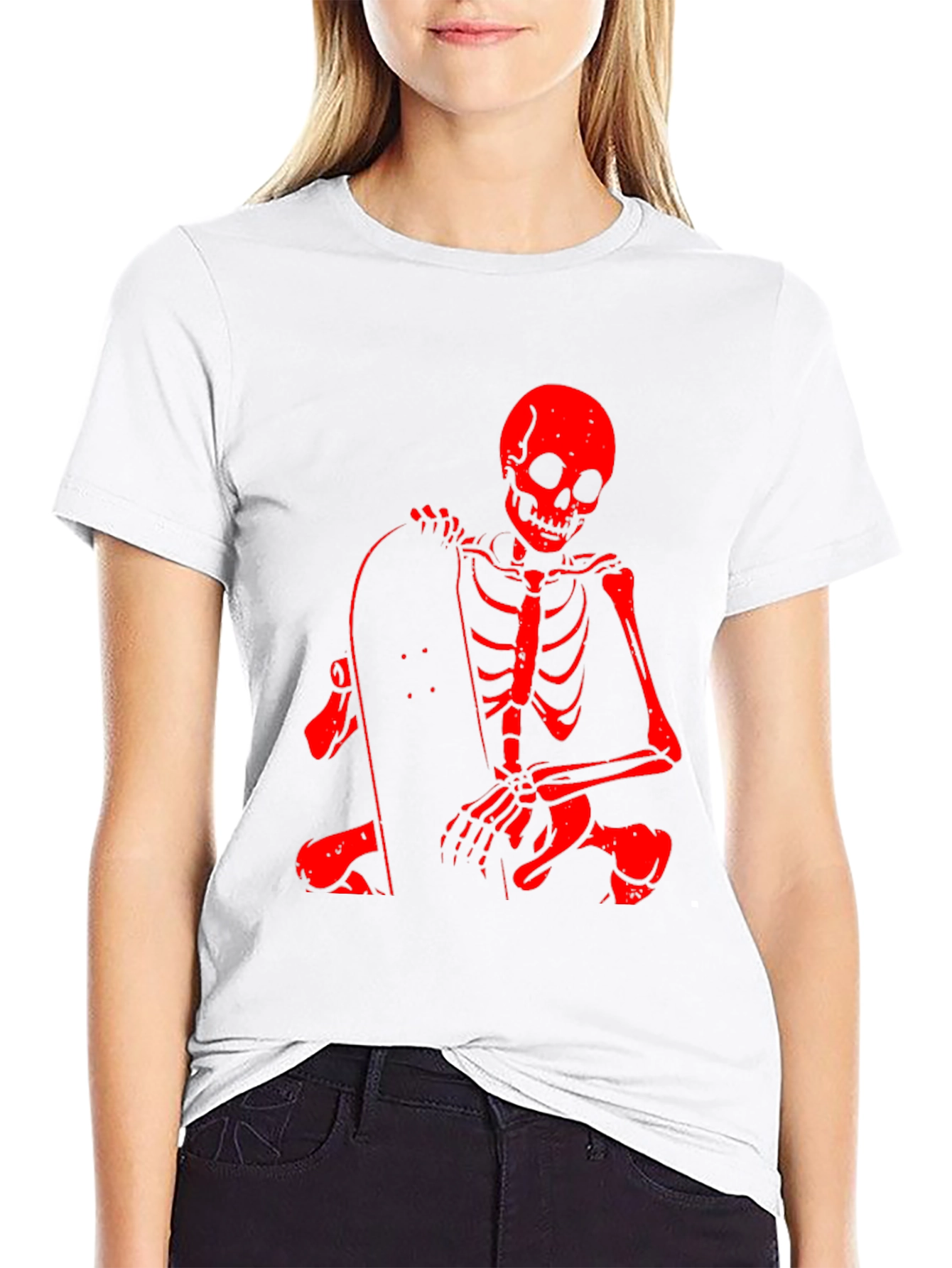 Skateboarding Skeleton Graphic Tee