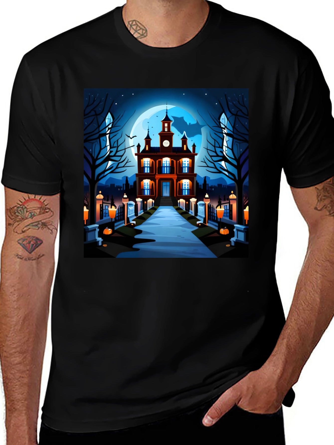 Spooky Halloween Haunted House T-Shirt