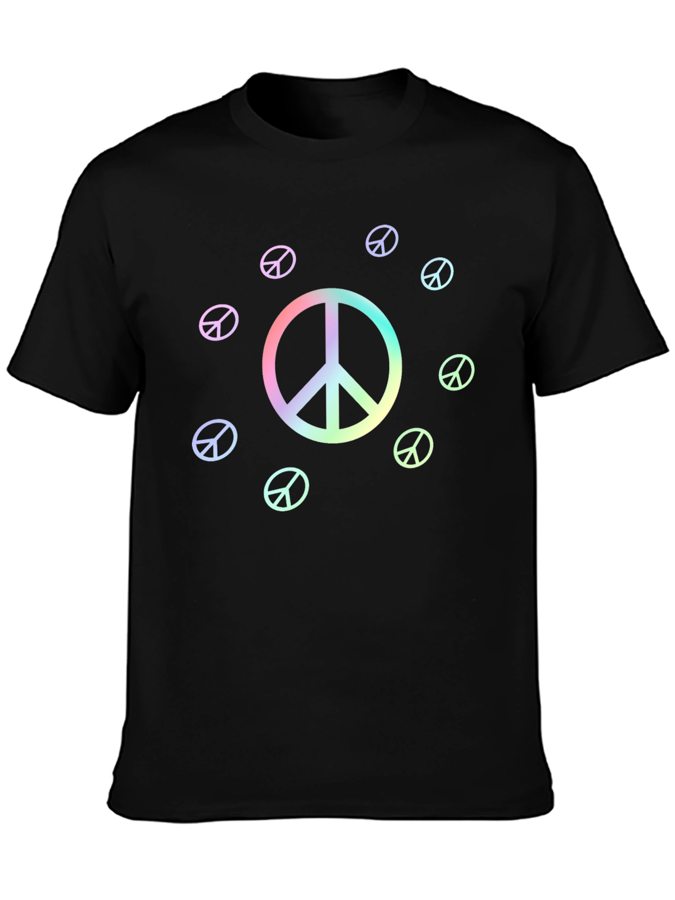 Peace Sign T-Shirt - Rainbow Graphic