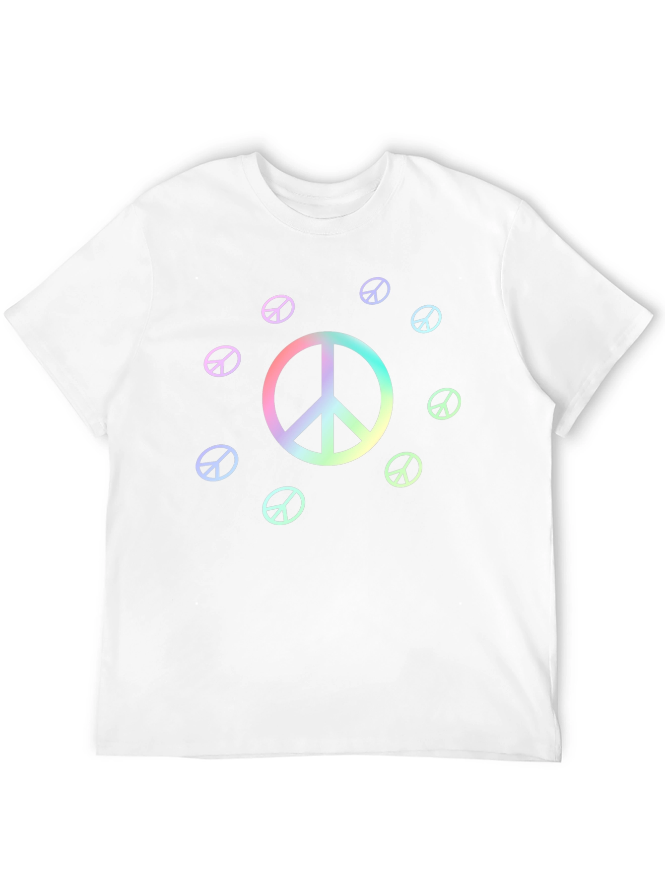 Peace Sign T-Shirt - Rainbow Graphic