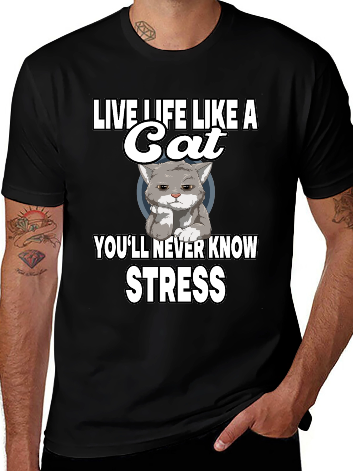 Live Life Like a Cat Graphic T-Shirt