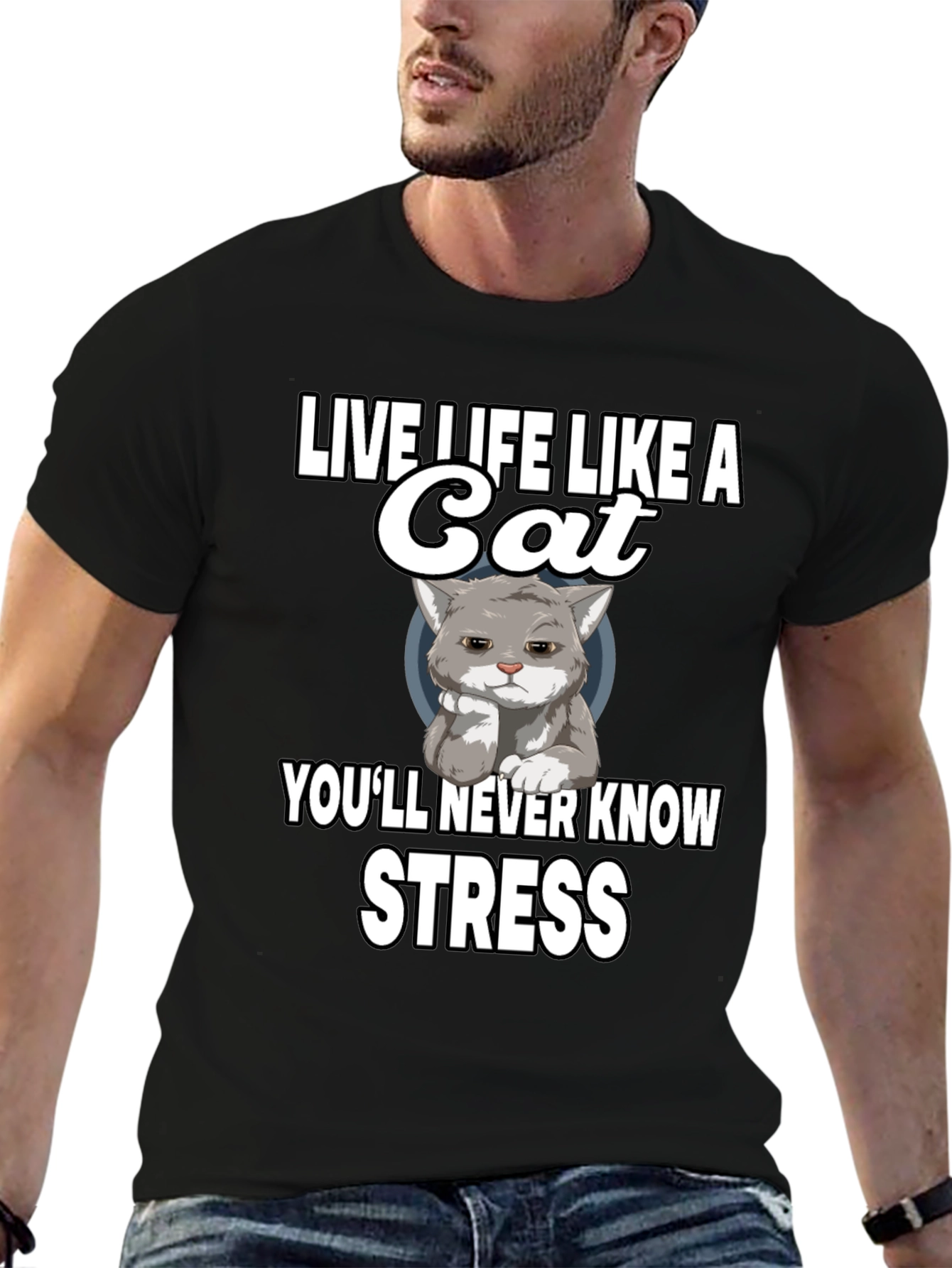 Live Life Like a Cat Graphic T-Shirt