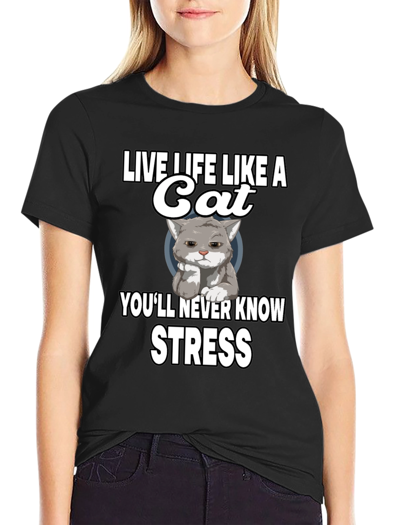 Live Life Like a Cat Graphic T-Shirt