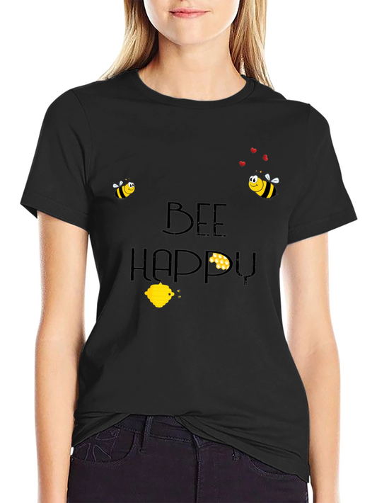 Bee Happy Black T-Shirt