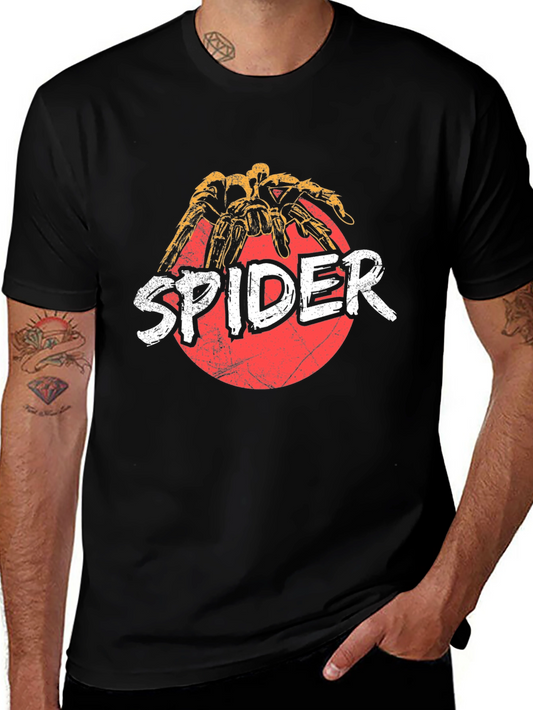 Vintage Spider Graphic Black T-Shirt